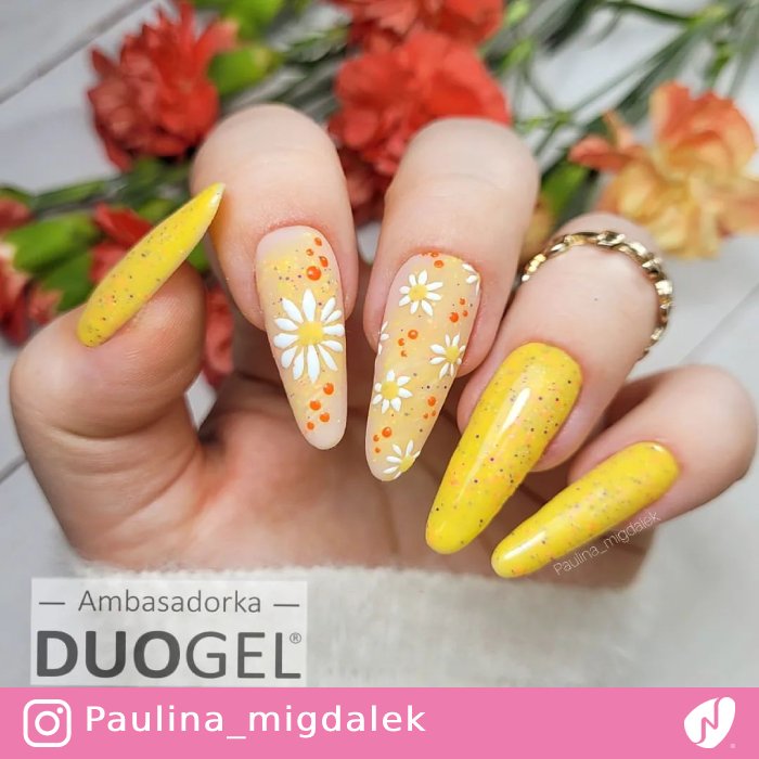 Colorful Dots with Flowers